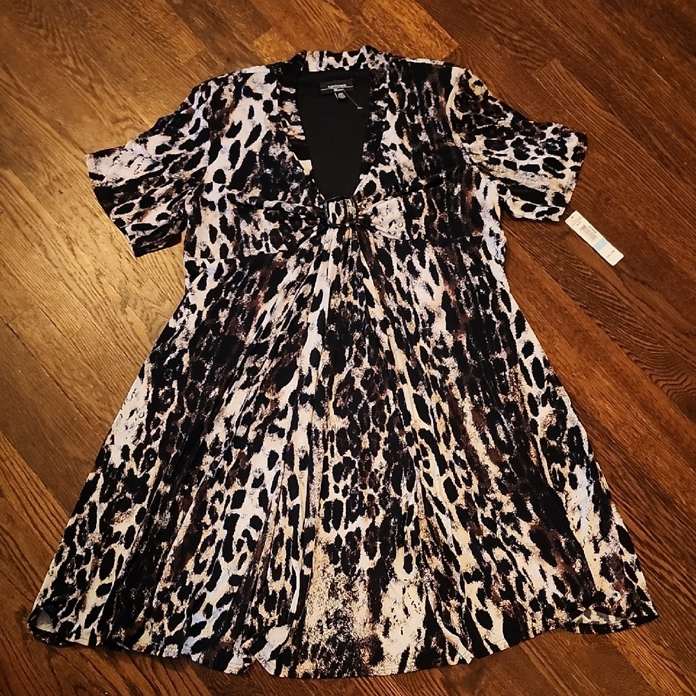 Stylish Leopard Print Dress Womens Size 20